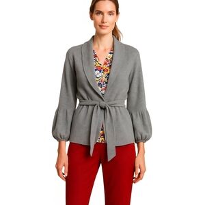 LOFT Heather Gray Knit Sweater